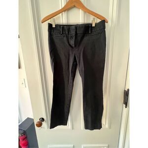 Loft Marisa black textured crop pants 2P